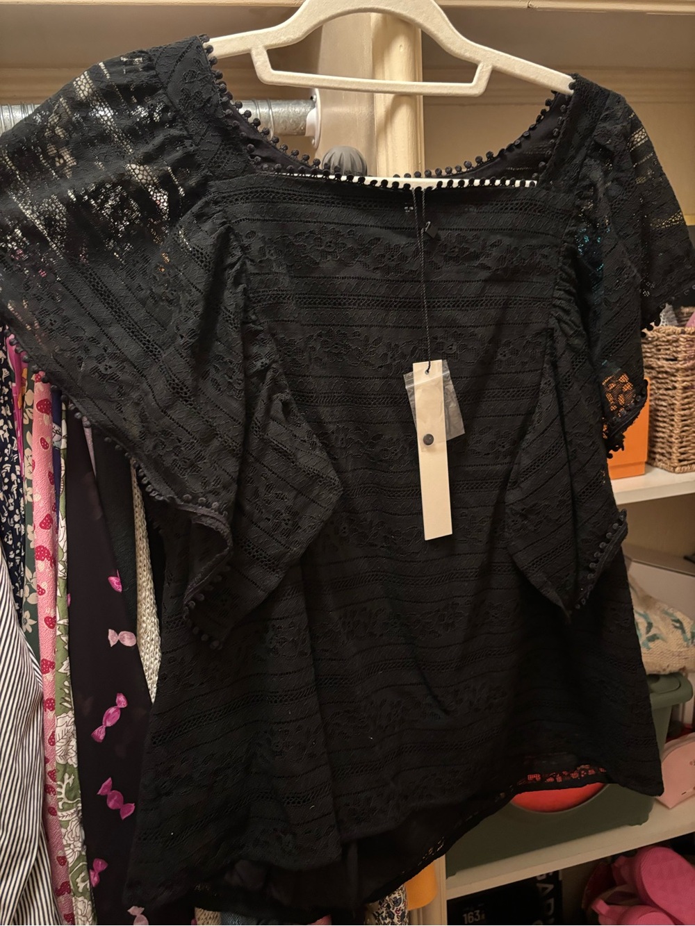 Black lace blouse